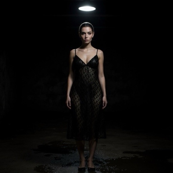 Dior John Galliano Y2K Archive Black Trotter Monogram Logo Illusion Dress - Picture 13 of 14